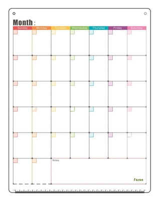 Verticale Whiteboard-Kalender voor Maandelijkse Ontwerper van de Koelkast de Magnetische Koelkast