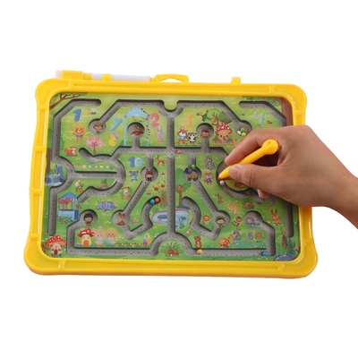 Montessori Onderwijs Dierlijk Magnetisch Raadsel Maze Toys With Rolling Beads
