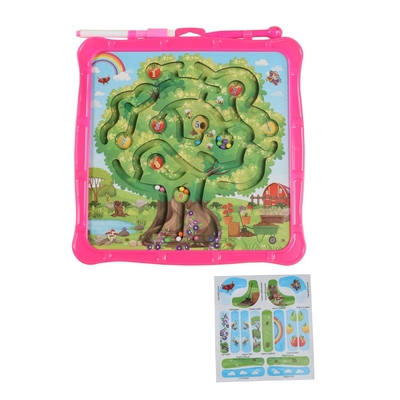Apple-Boom Magnetische Kleur Maze Puzzle Drawing Board Toy